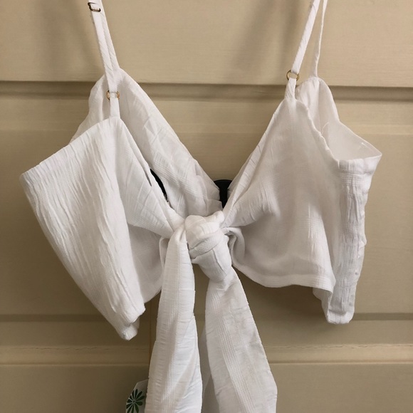 Show me your Mumu white kenny scarf crop bandeau - Picture 4 of 8
